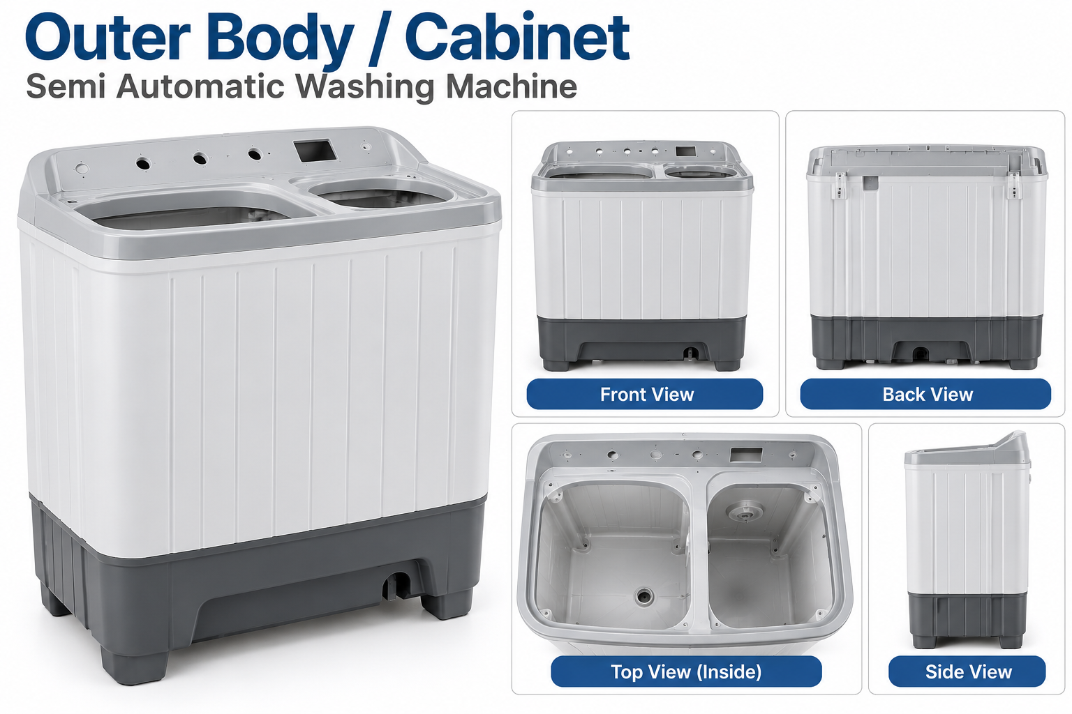 Outer Body / Cabinet Semi Automatic Washing Machine