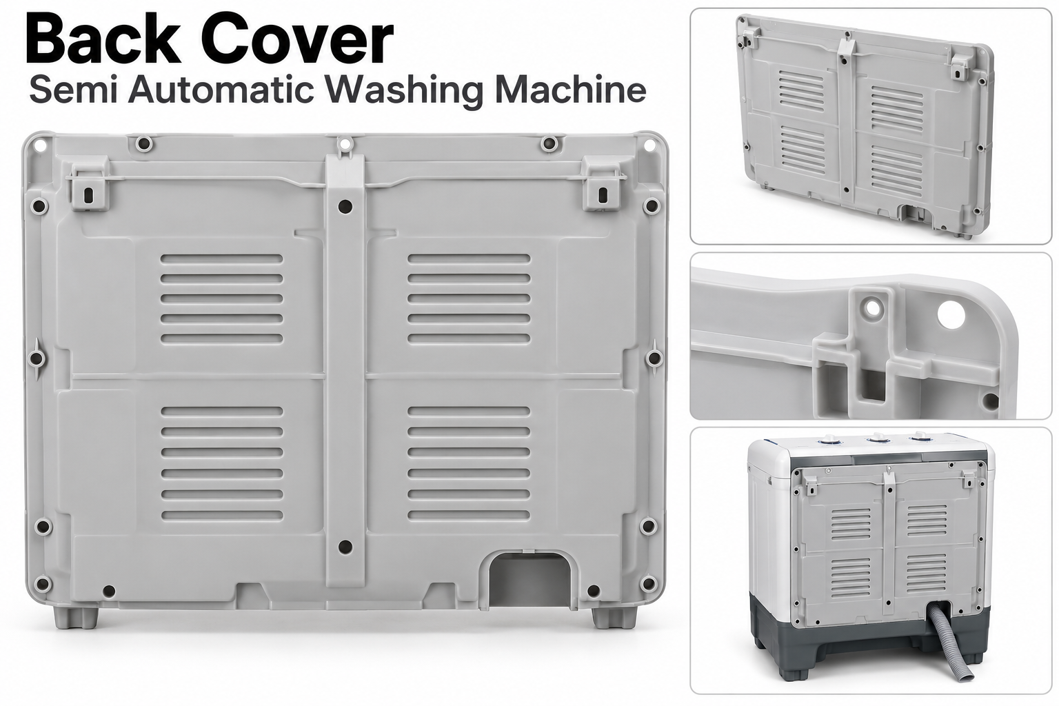 Back Cover Semi Automatic Washing Machine